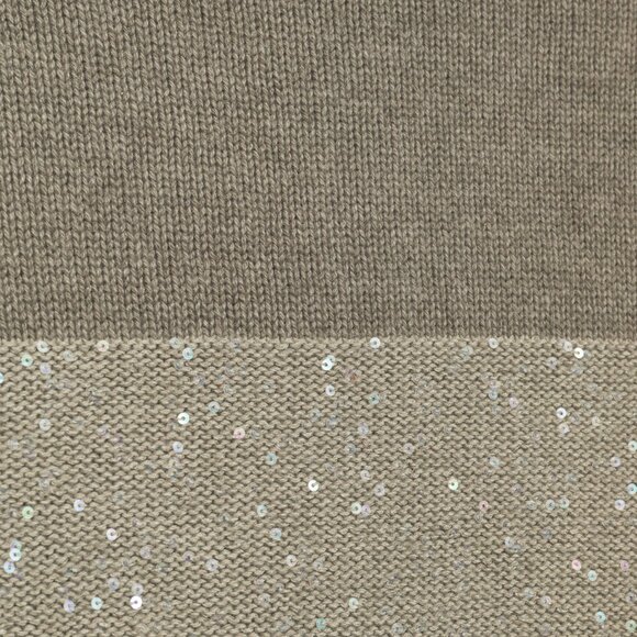 Brunello Cucinelli Grey Cashmere Sequin Turtleneck Sweater - Picture 6 of 9